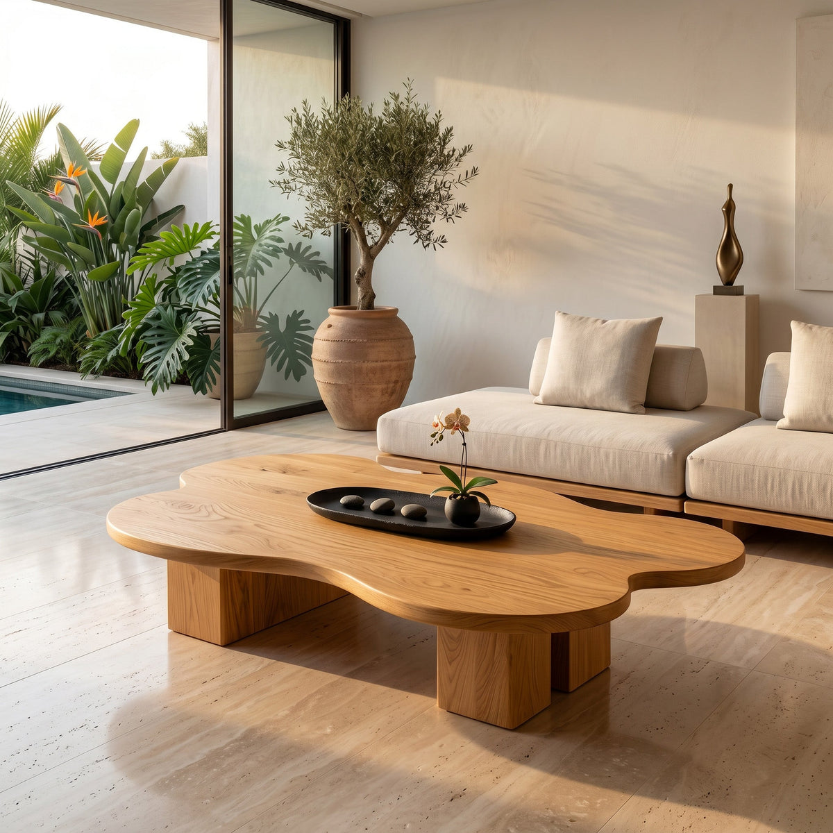 Contemporary Cloud Shape Coffee Table For Living Room Decor