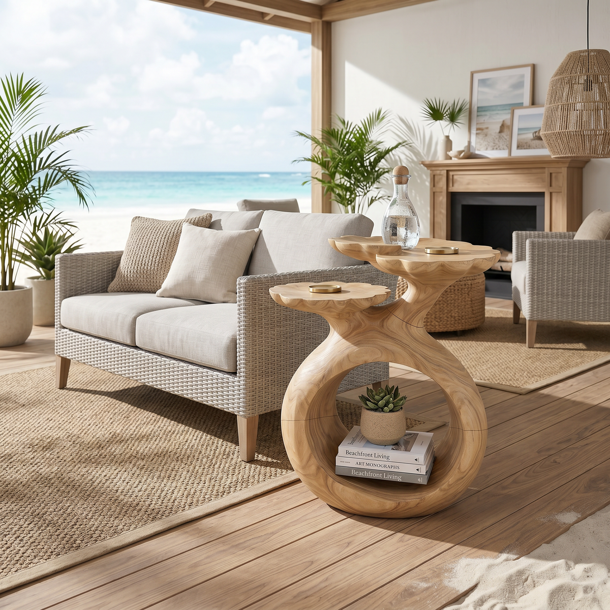 Coastal Twin Top Side Table Beach House