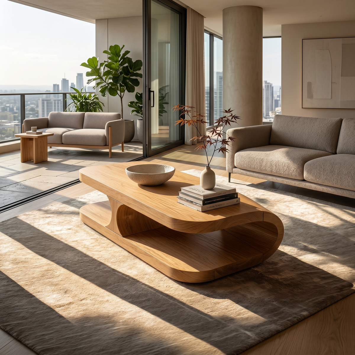 Boho Coffee Table For Coastal Interior