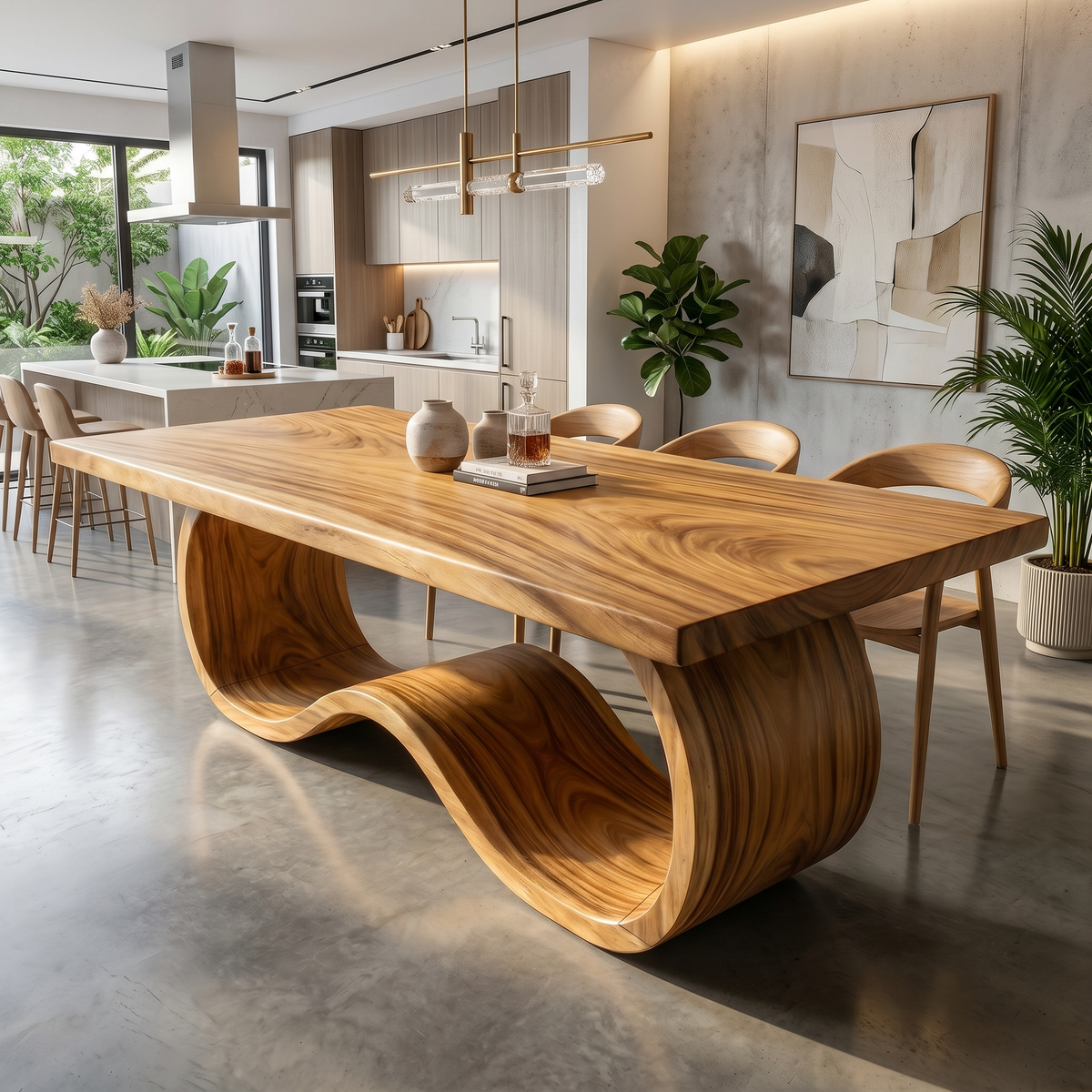 Boho Statement Table For Indoor Pool Dining Area