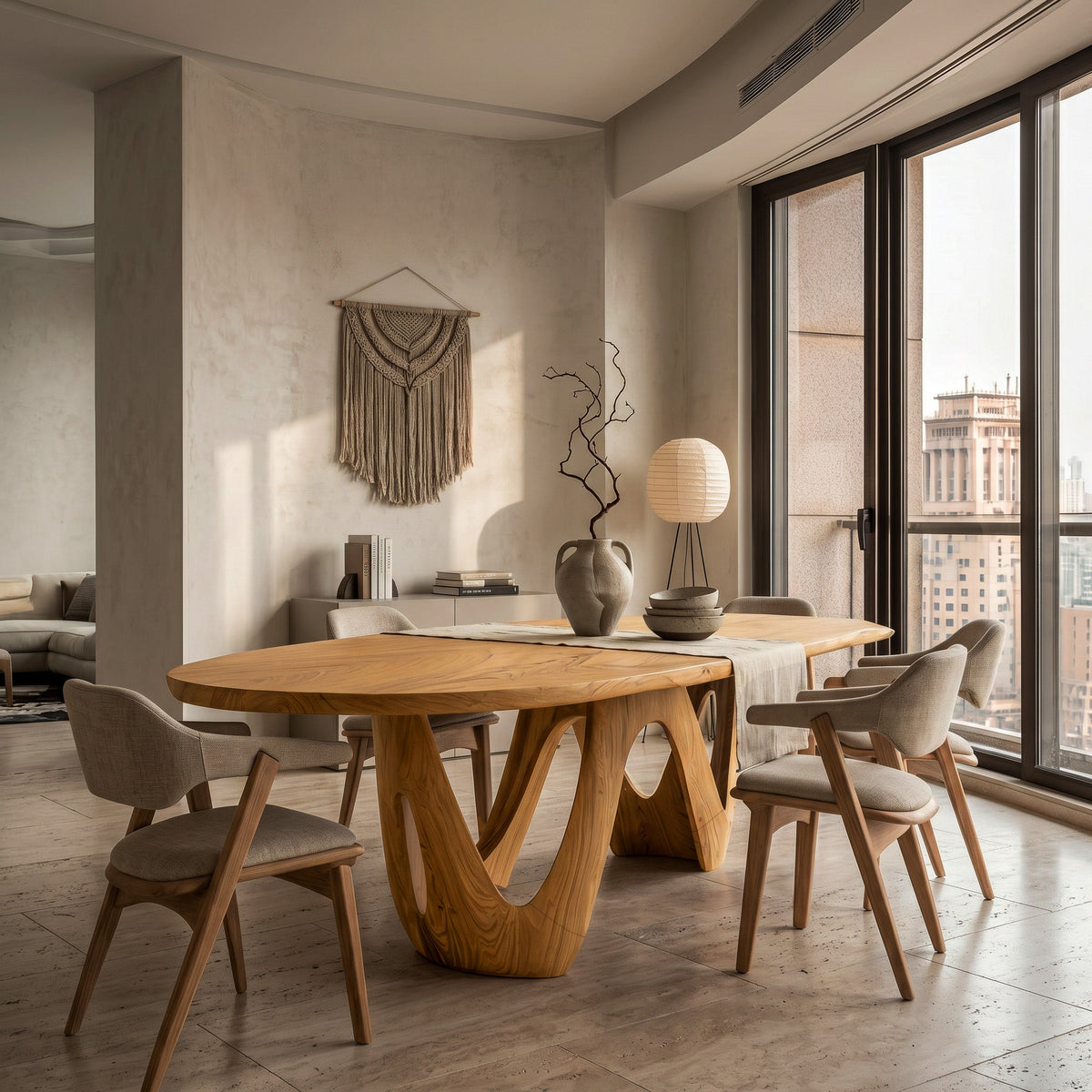 Artistic W-shape Leg Dining Table For Contemporary Dining Room