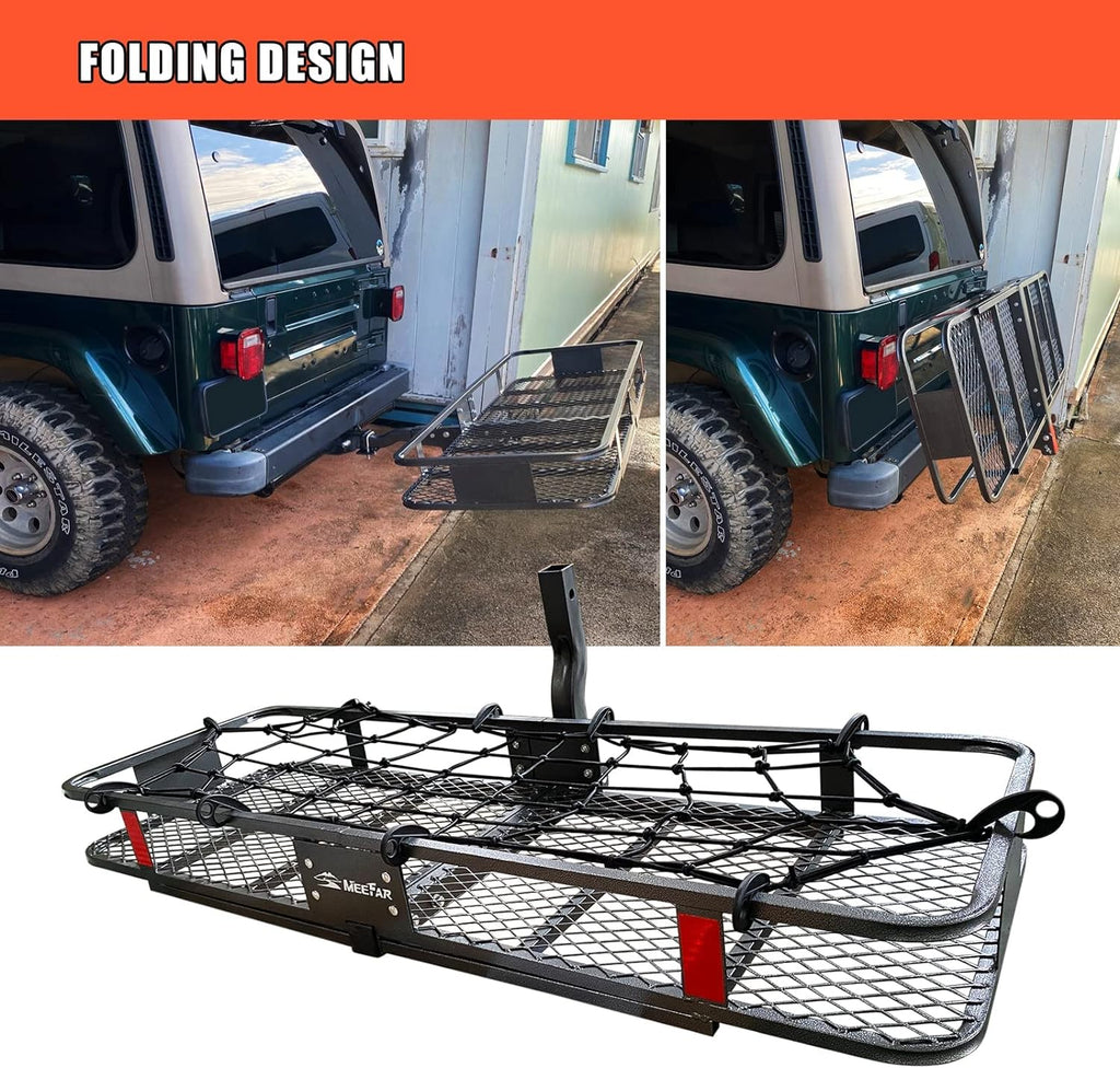 MeeFar Roof Cargo Basket 51 x 36 x 5 in with Waterproof Bag - MF-BSK-AND-BAG