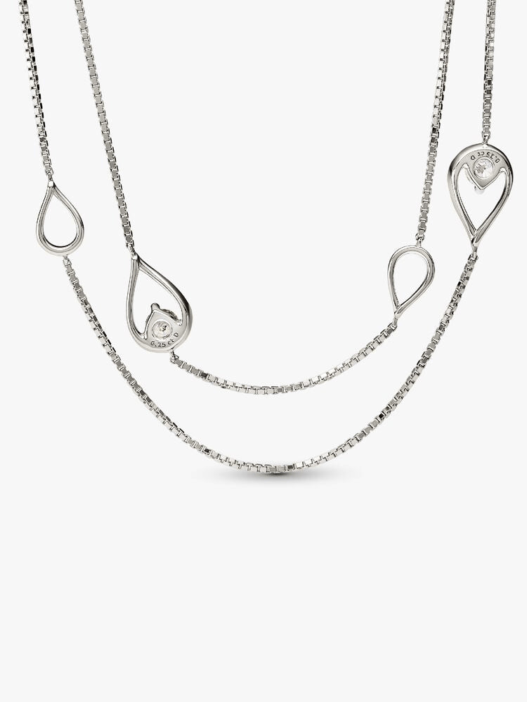 FINAL SALE - Pandora Infinite 14k White Gold Lab-grown Diamond Long Pendant Necklace