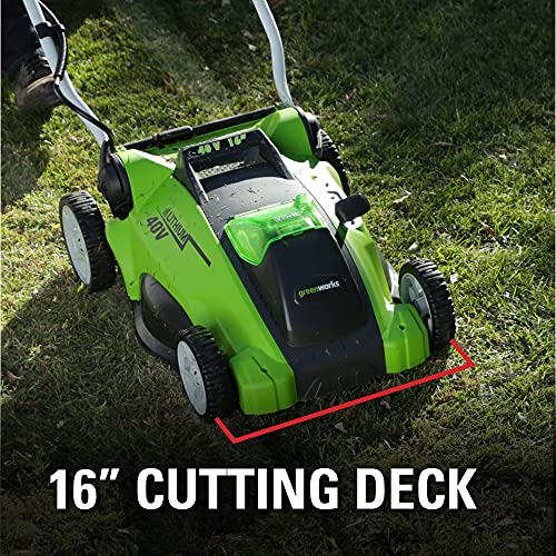 40V 16-Inch Cordless Electric Lawn Mower With 4.0Ah Battery And Charger