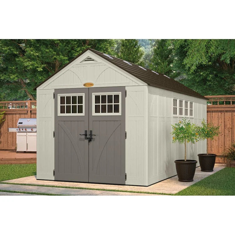 Suncast Tremont Plastic Storage Shed, 8 ft. W x 16 ft. D - BMS8165