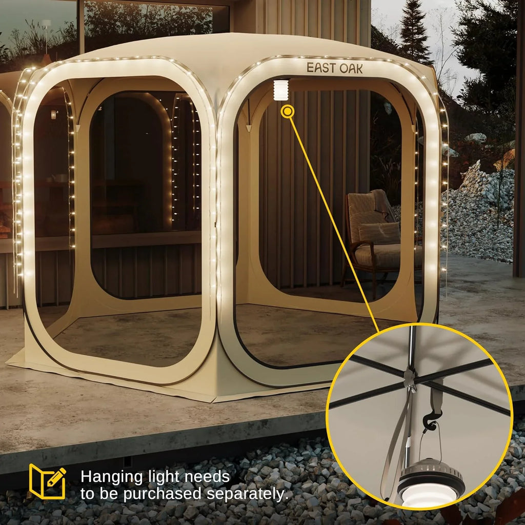 EAST OAK Pop-Up Screen House Tent 10 x 10 FT With Carry Bag