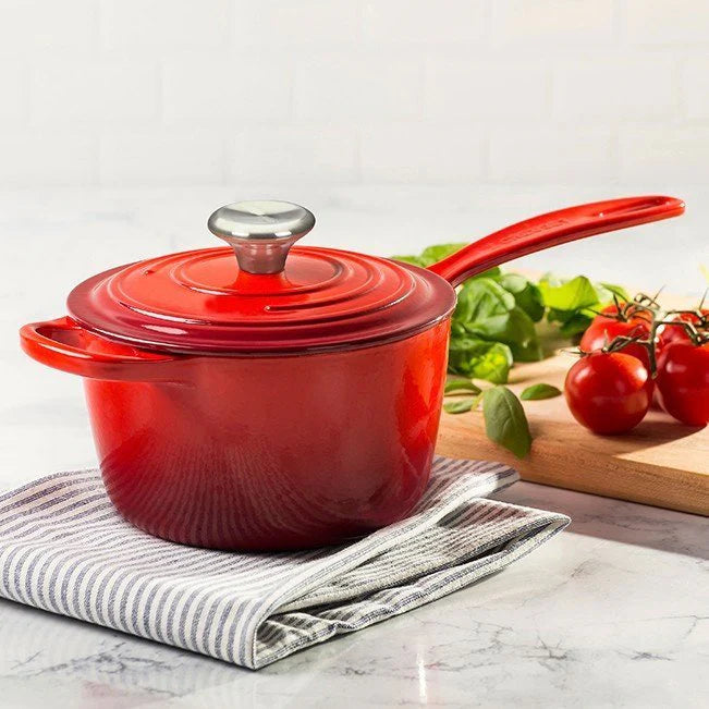Signature 20-Piece Enameled Cast Iron Cookware Set - 10.25 in Skillet, 1.75-Quart Saucepan