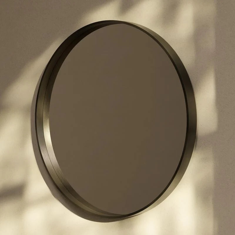 Classic Farmhouse Round Wooden Frame Wall Mirror - 24-inches, 28-inches, 32-inches