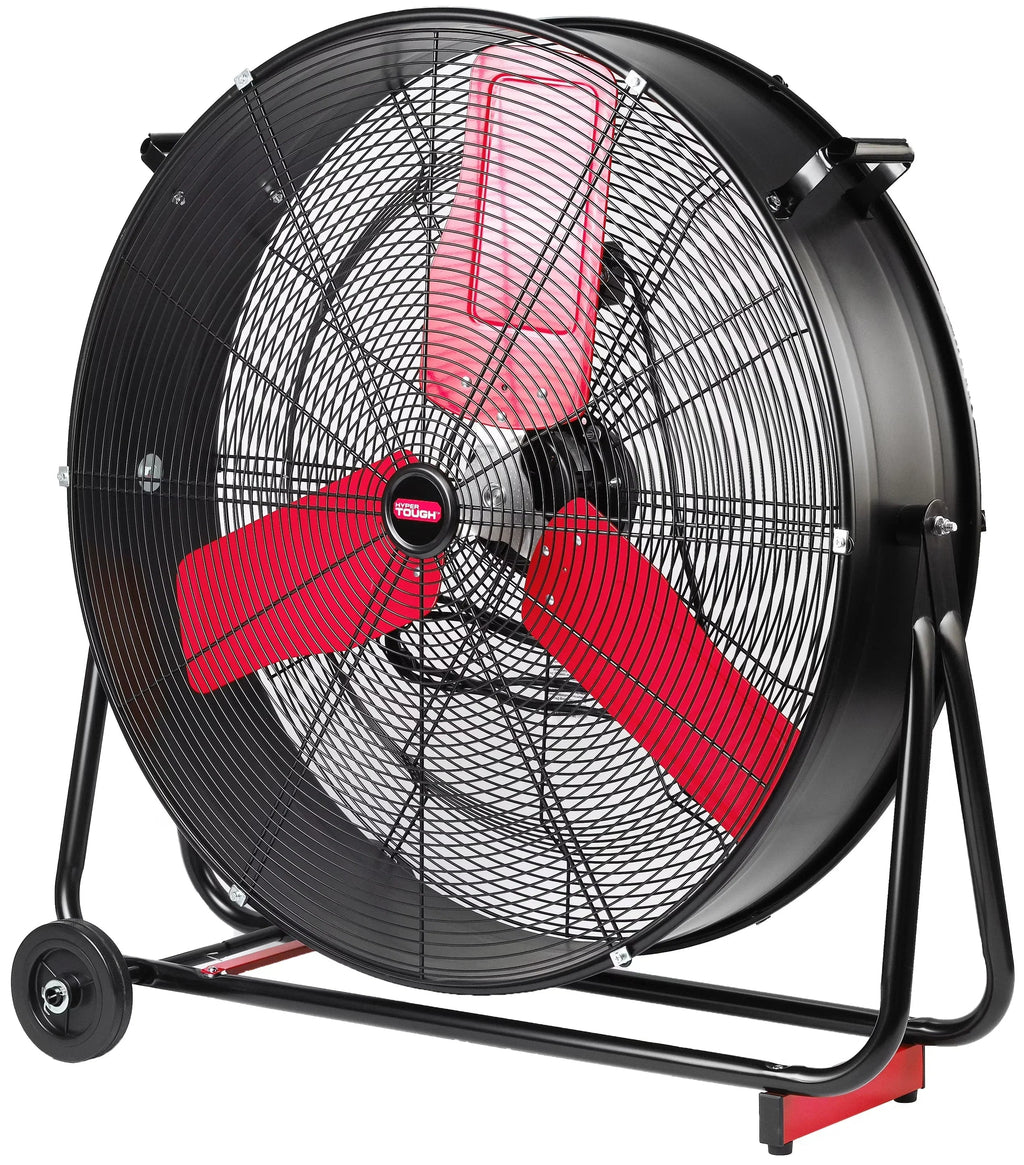 Hyper Tough 30 Inch 2-Speed High Velocity Tilted Drum Fan - Red & Black