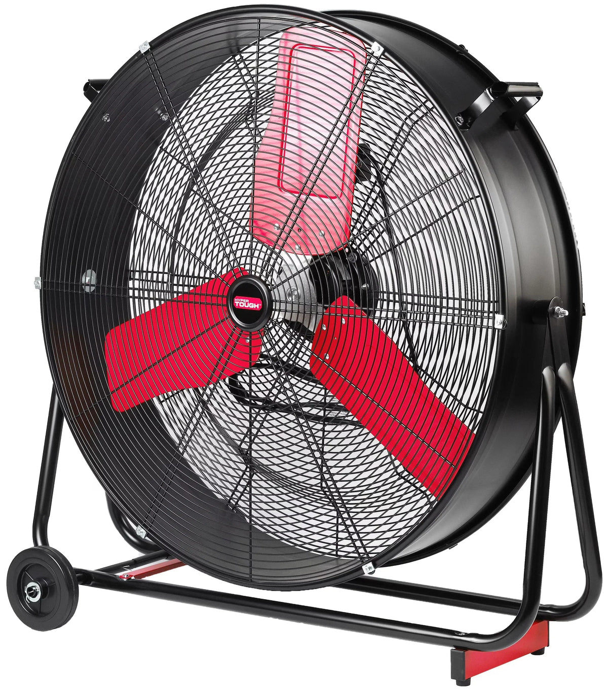 Hyper Tough 30 Inch 2-Speed High Velocity Tilted Drum Fan - Red & Black