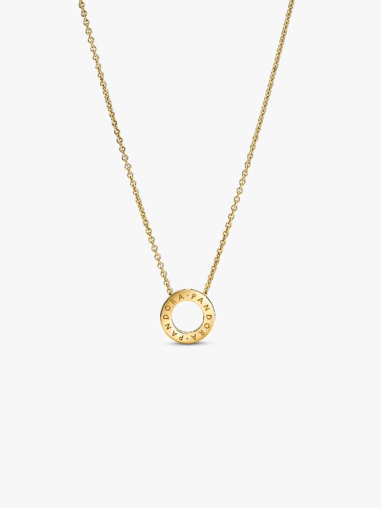 Pandora Logo Pavé Circle Collier Necklace