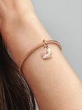 Pink Butterfly & Quote Double Dangle Charm