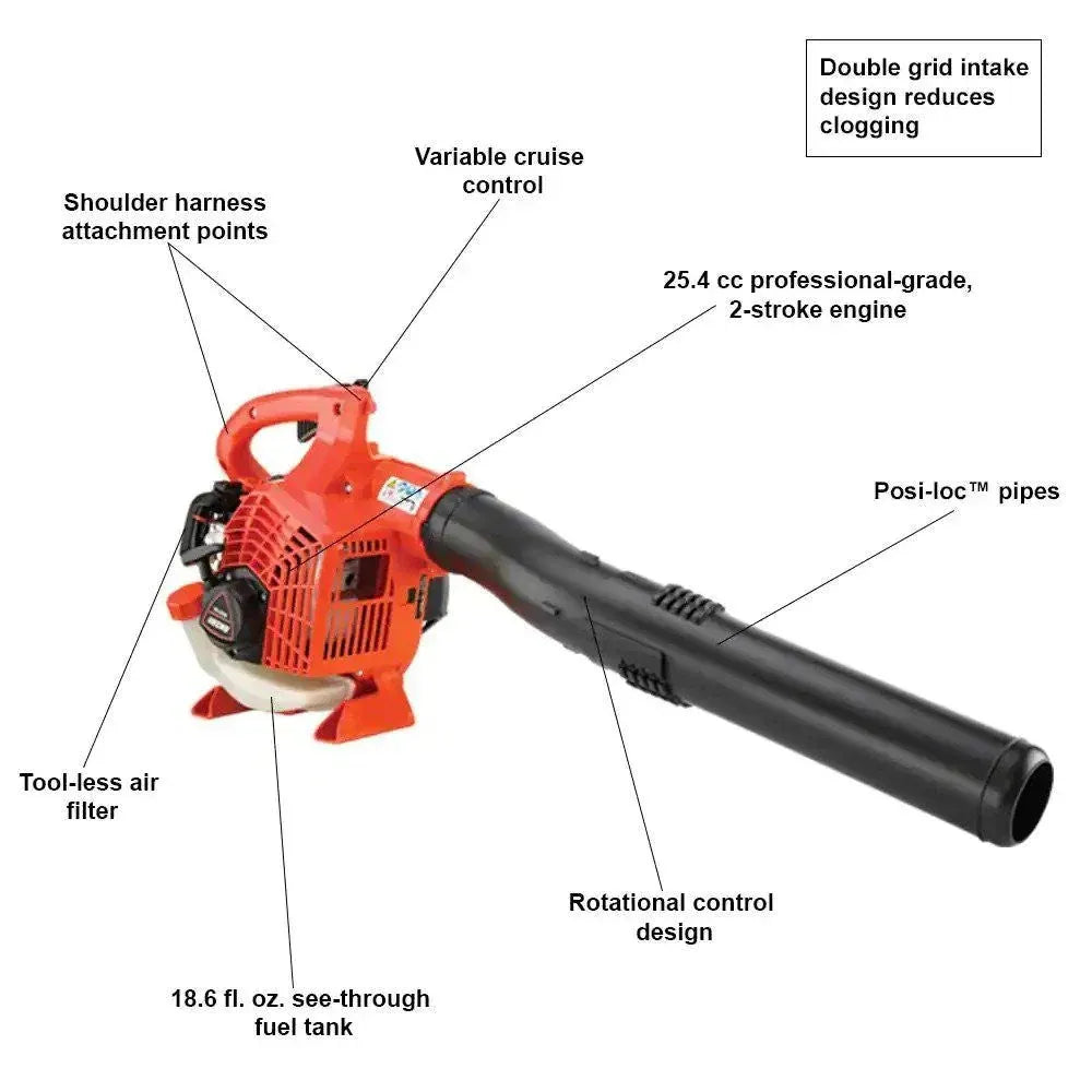 ECHO Gas 2-Stroke Cycle Handheld Leaf Blower 170 MPH 453 CFM 25.4 cc