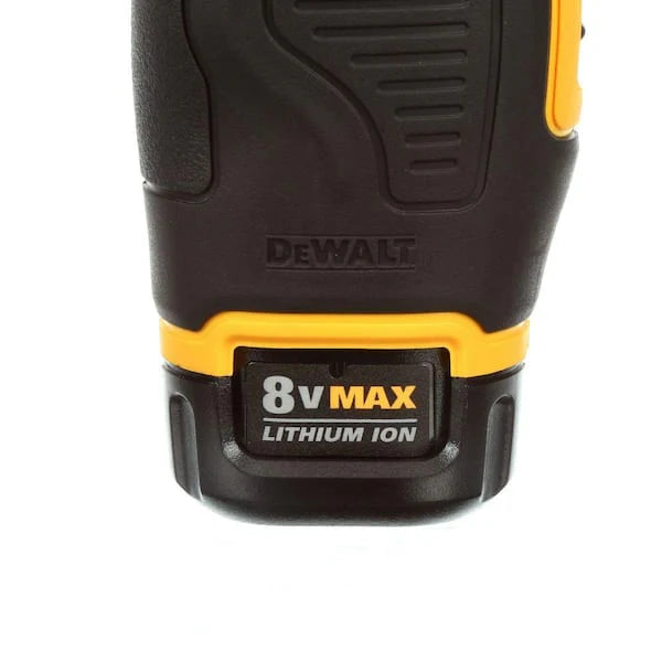 DEWALT 8V MAX Cordless Gyroscopic Screwdriver With Adjustable Handle, 2 1.0Ah Batteries, Charger And Bag
