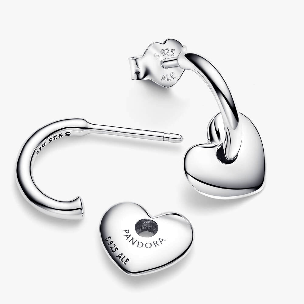 Heart Open Hoop Earrings
