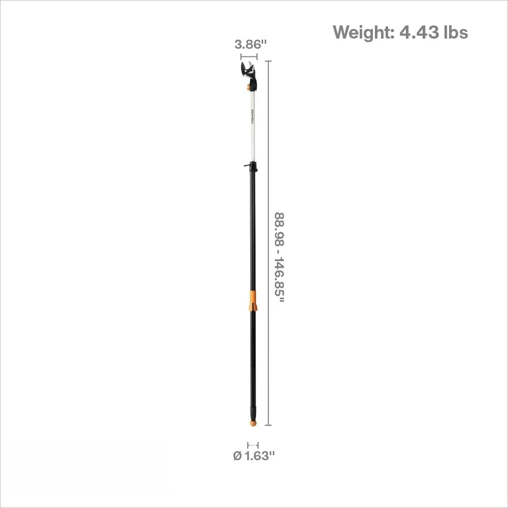 Extendable Tree Pruner And Pole Saw, 7.9 - 12 Feet, 15-Inch Double-Grind Saw Blade - 92406935K