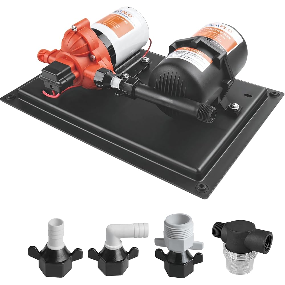 SEAFLO 33-Series 12V DC 3.0 GPM Water Pump And Accumulator Tank System