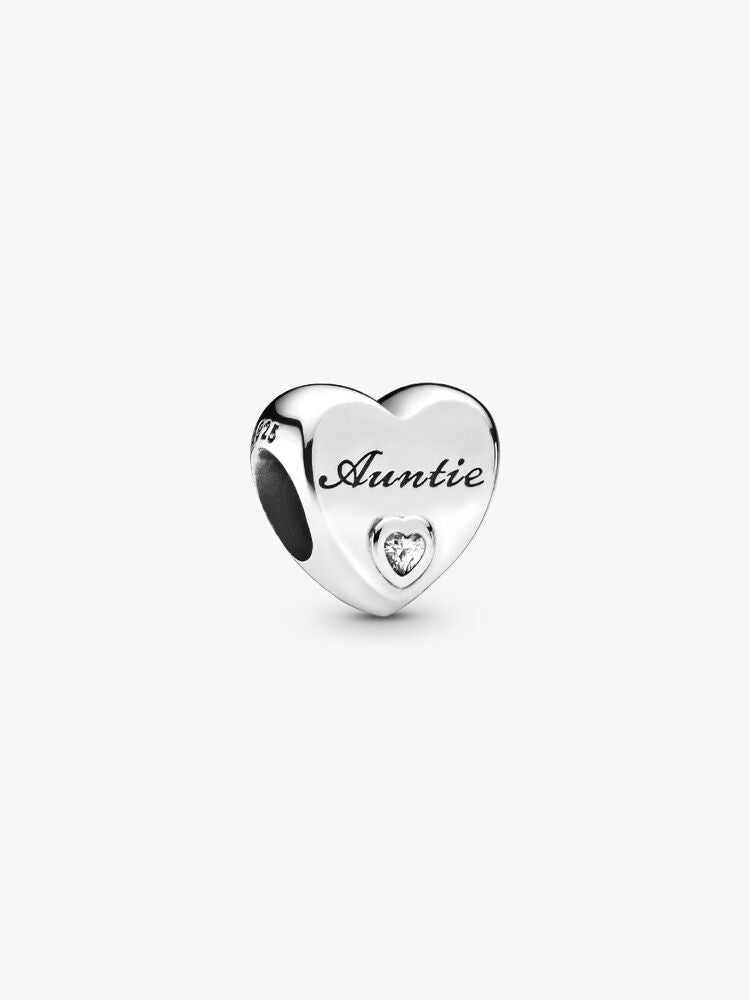 Auntie Love Heart Charm