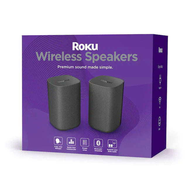 Roku Wireless Speakers 6.1-in 80-Watt Set Of 2