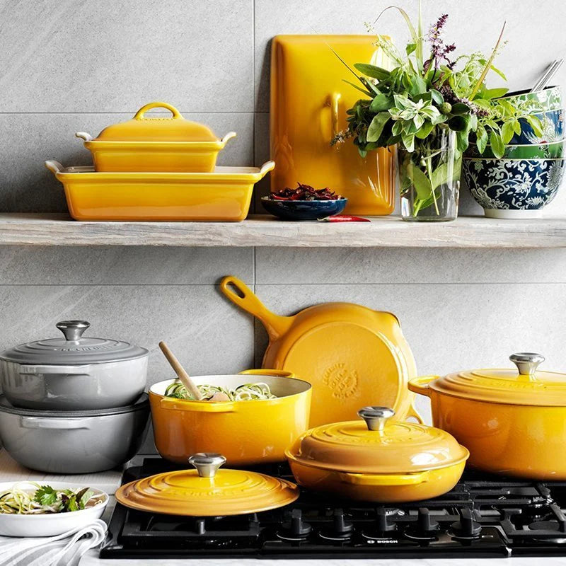Signature 20-Piece Enameled Cast Iron Cookware Set - 10.25 in Skillet, 1.75-Quart Saucepan