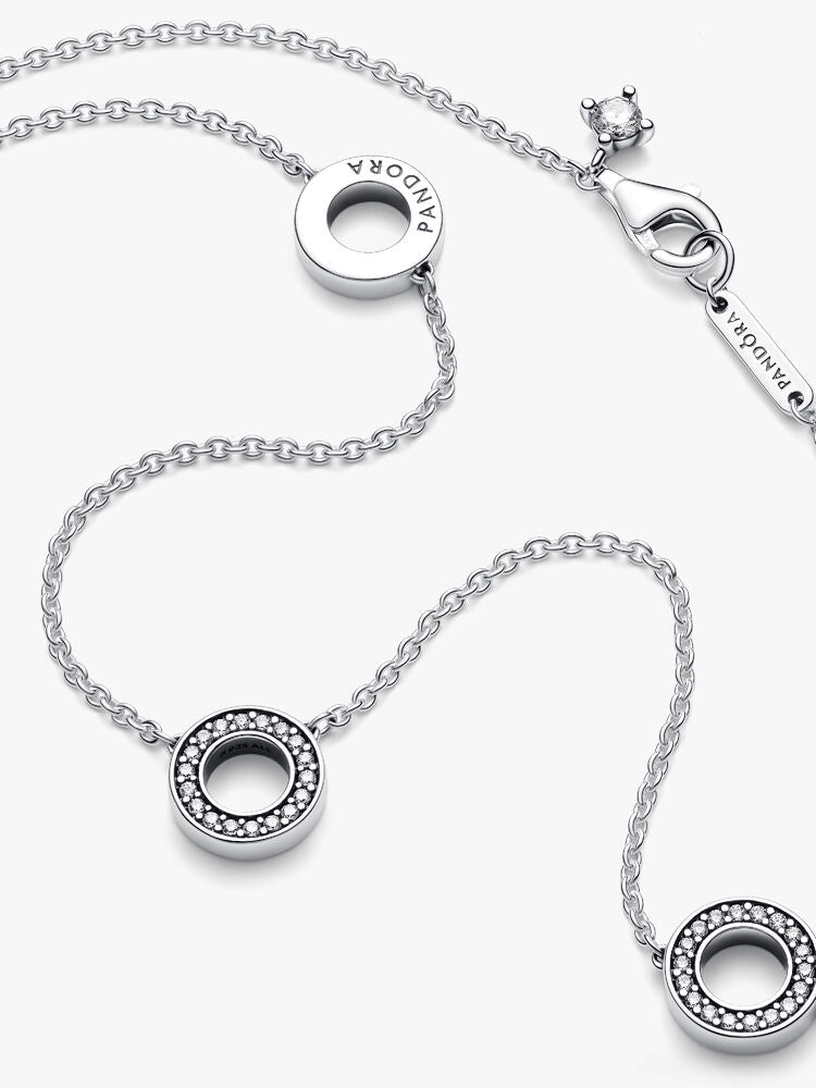 Pavé Circles Chain Necklace