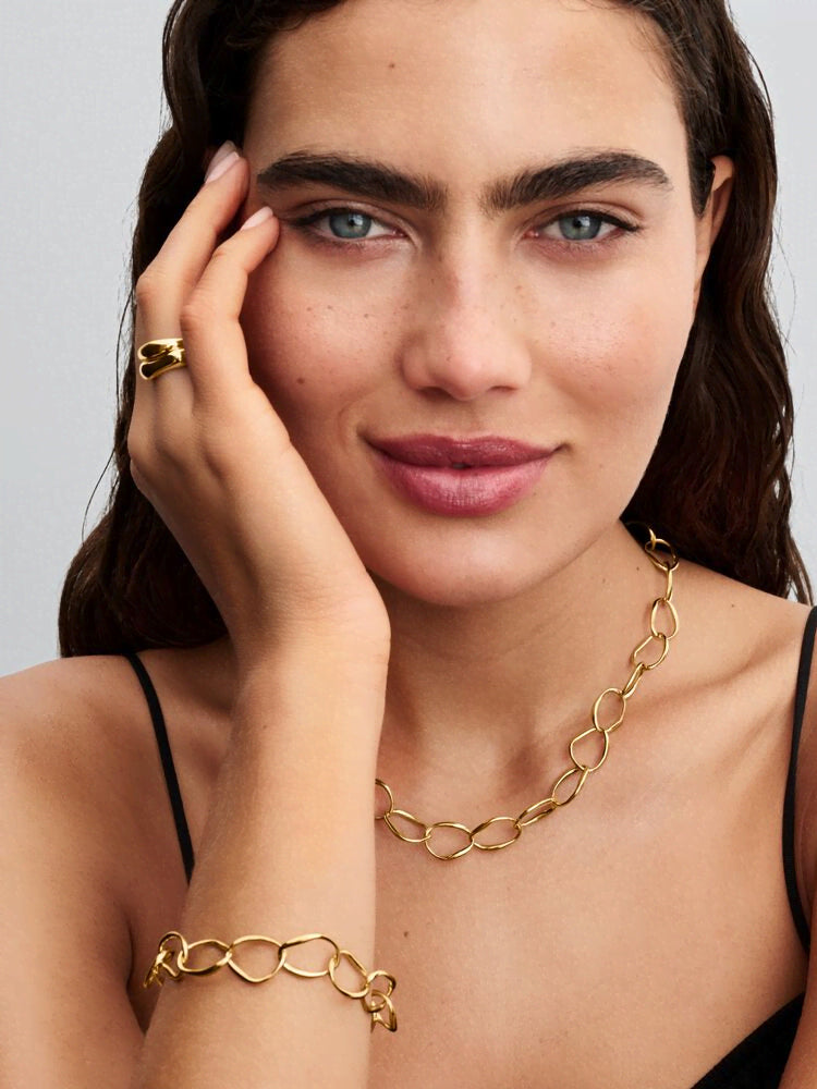 Organically Shaped Link Necklace