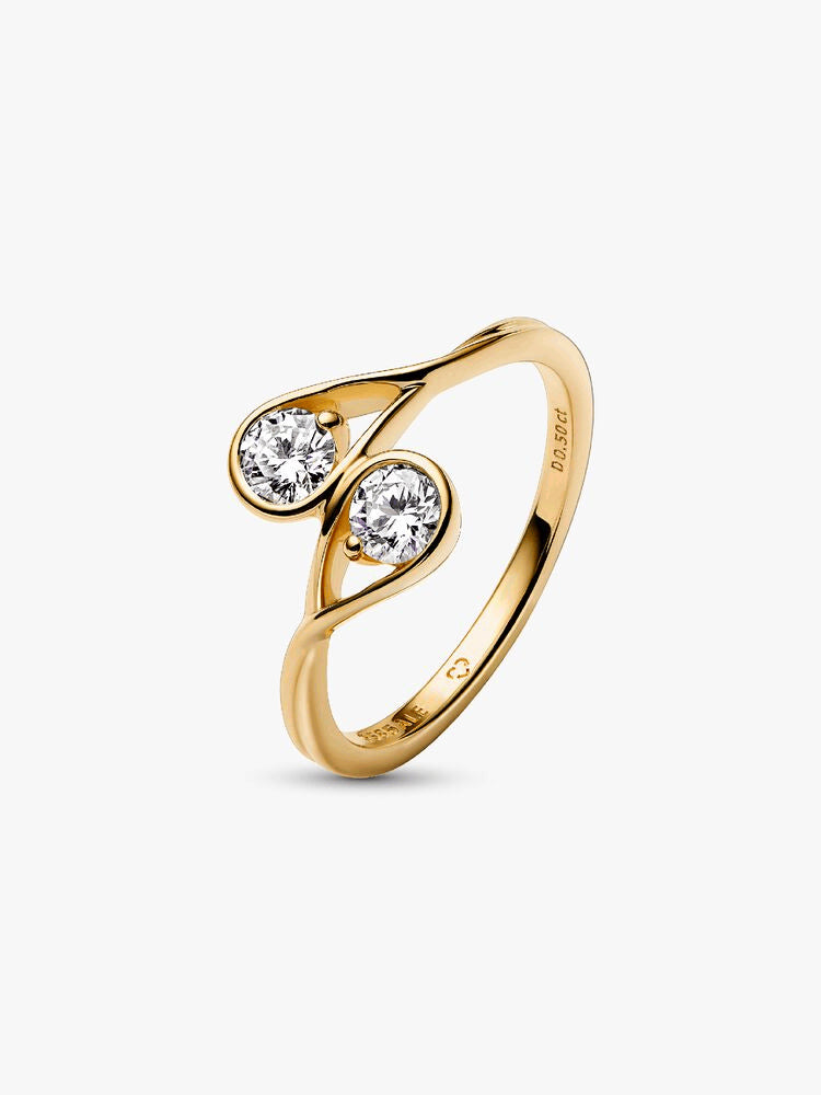 Pandora Infinite 14k Gold Double Lab-grown Diamond Ring