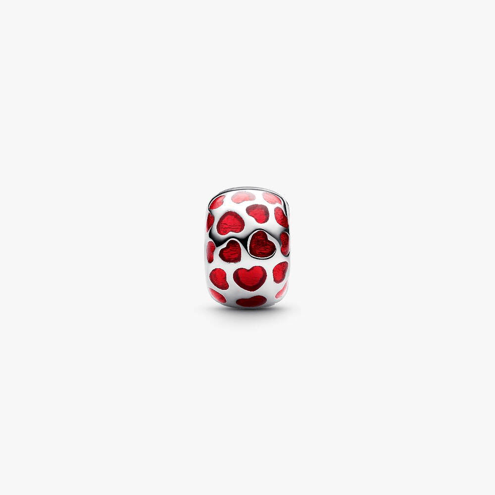 Hearts Round Clip Charm