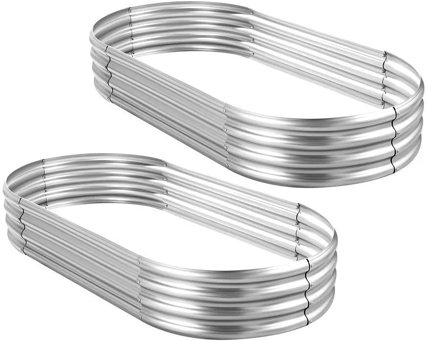 Land guard Galvanized Raised Garden Bed Kit, 10x4x1ft, 2-Pack