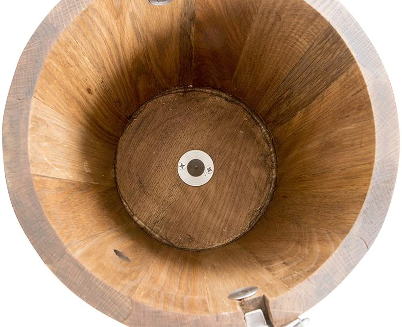 6-Quart White Oak Tub Ice Cream Maker With Electric Motor
