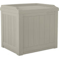 Suncast Resin Deck Box, 22 Gallon, 17 x 22 x 20.5 in, Light Taupe