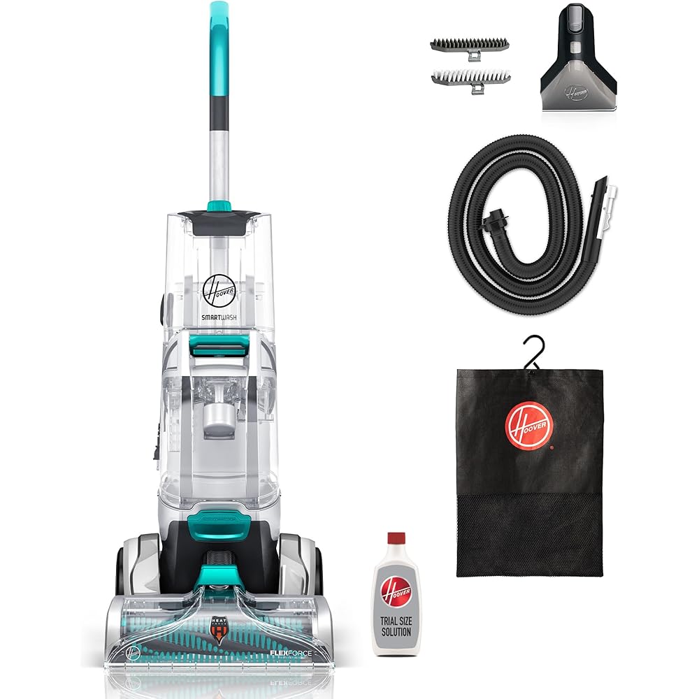 Hoover SmartWash Automatic Carpet Cleaner Machine, Turquoise - FH52000