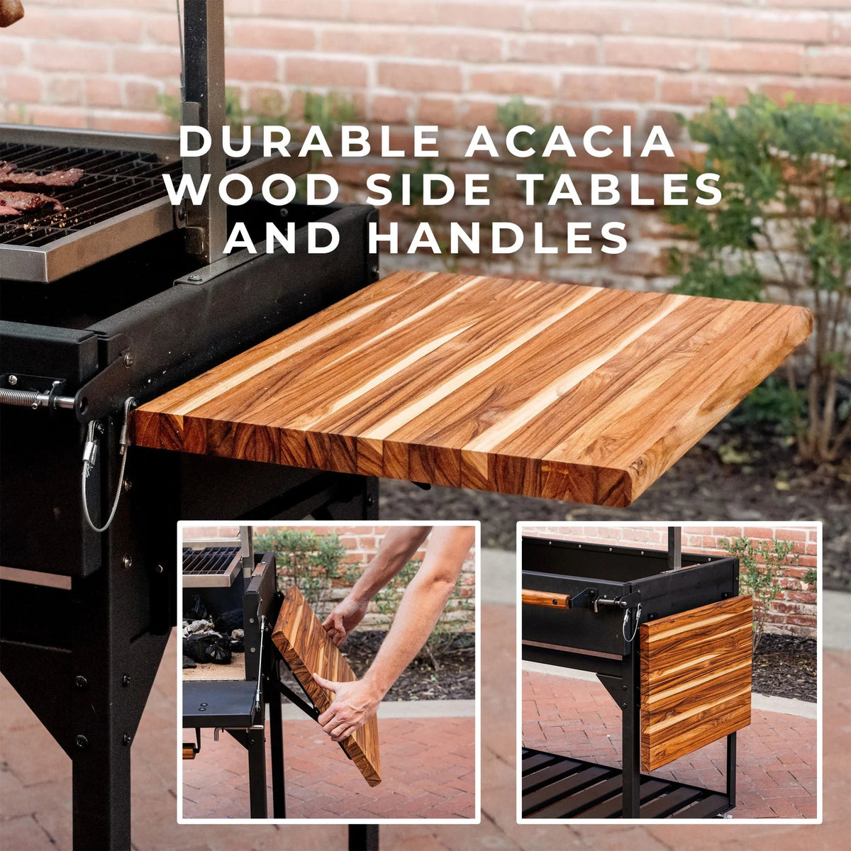 Backyard Discovery Argentine Santa Maria XL Wood Fire & Charcoal Steel Grill, 723 Square Inch - Asado Clamp