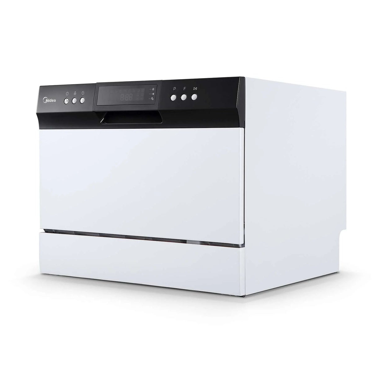 Midea Portable Countertop Dishwasher, 6 Place Settings, 8 Programs, White - MDC22P1AWW