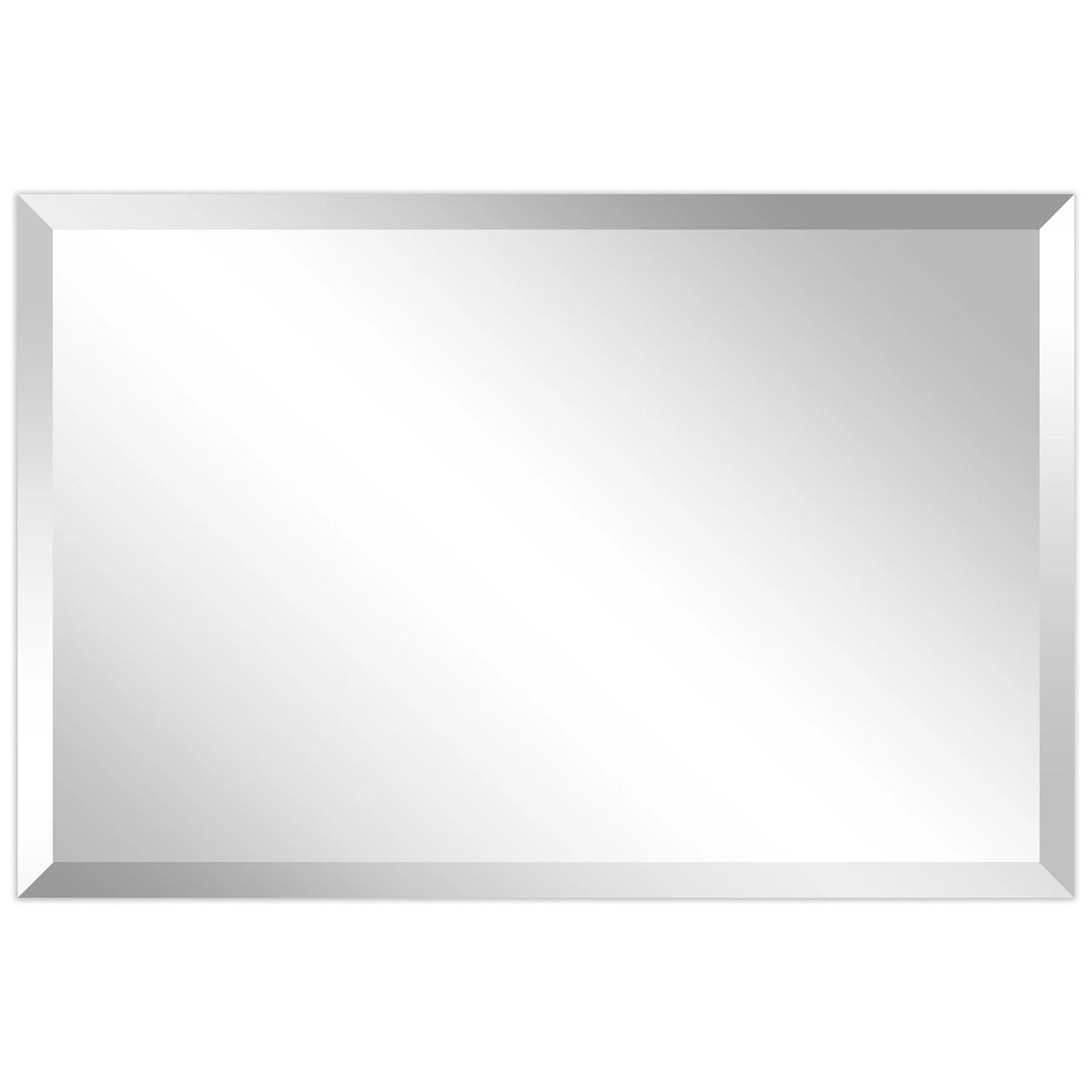 Frameless Beveled Prism Wall Mirror - Clear