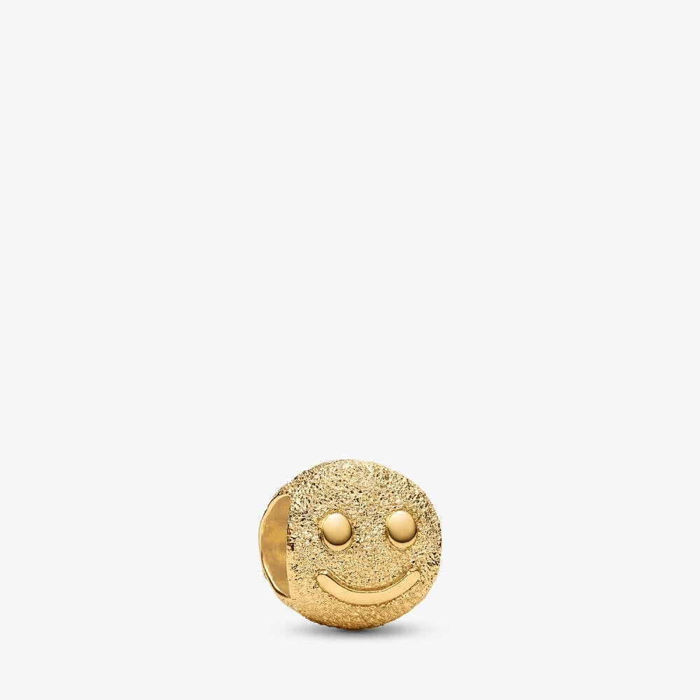 Textured Happy Face Mini Charm