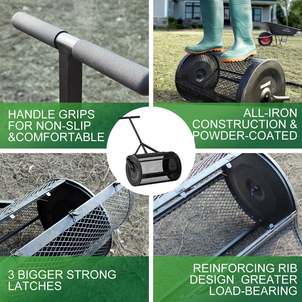 SP-001-JNN Peat Moss Compost Spreader - 24 in Metal Handle