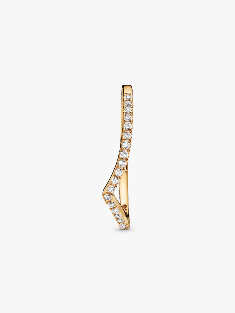Sparkling Wishbone Ring