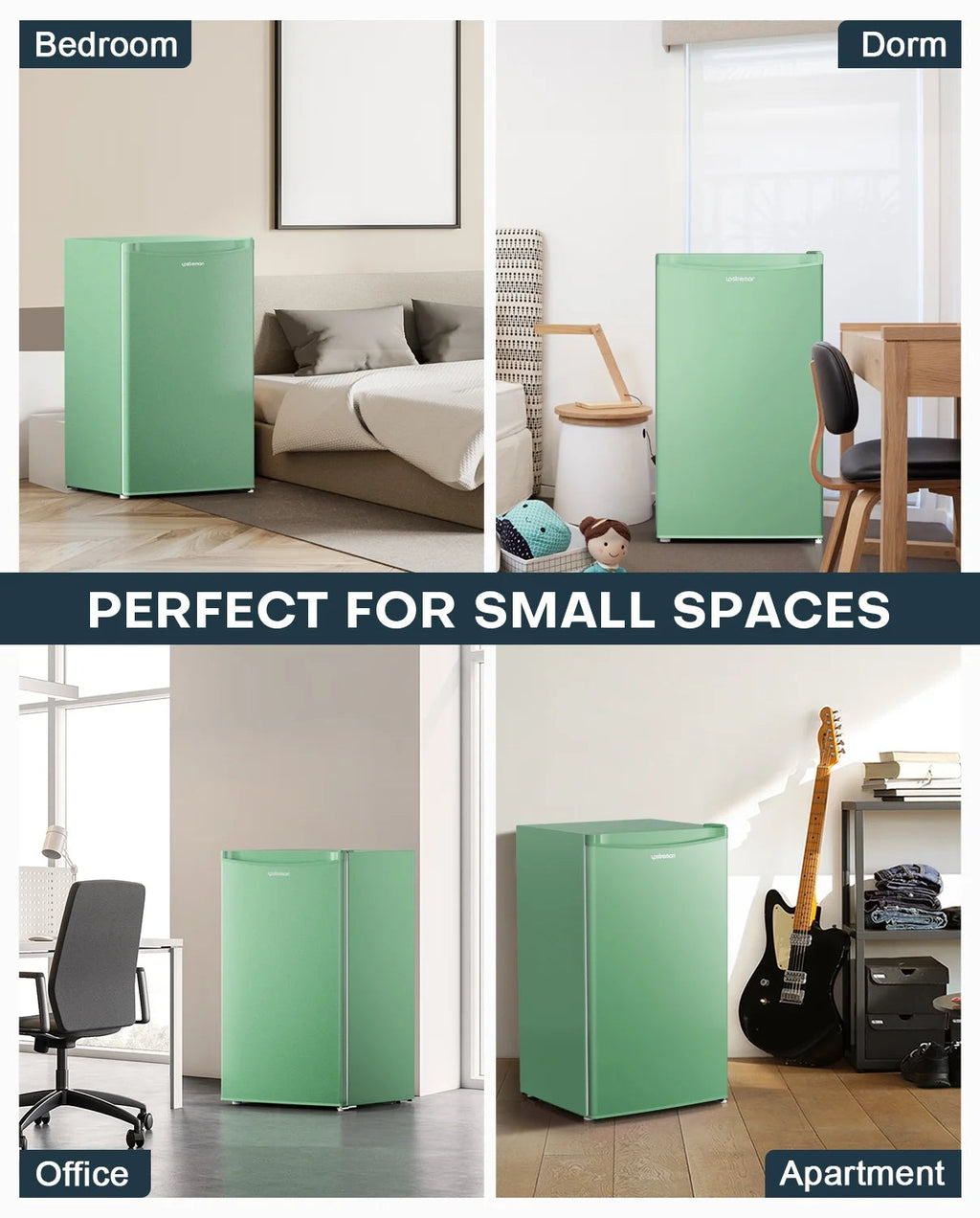 Upstreman 3.2 Cu.Ft. Single Door Mini Refrigerator With Freezer - BR321