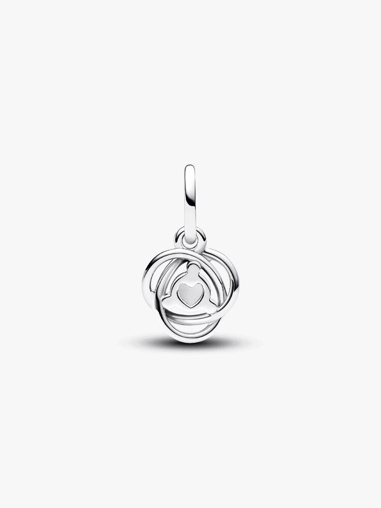 White Eternity Circle Dangle Charm