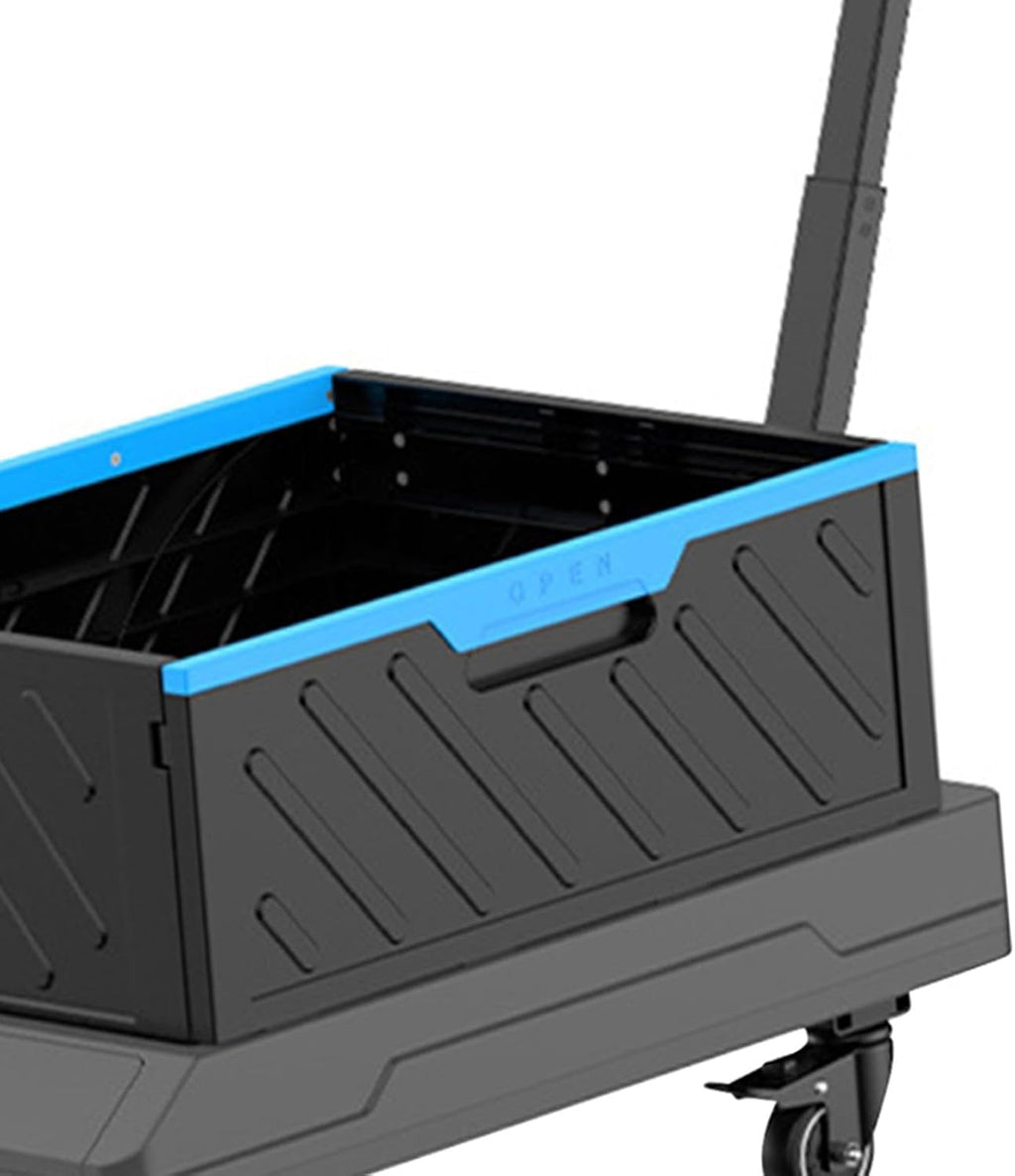 Foldable Wheeled Trolley Cart With Adjustable Handle, 60 x 40 x 80 cm