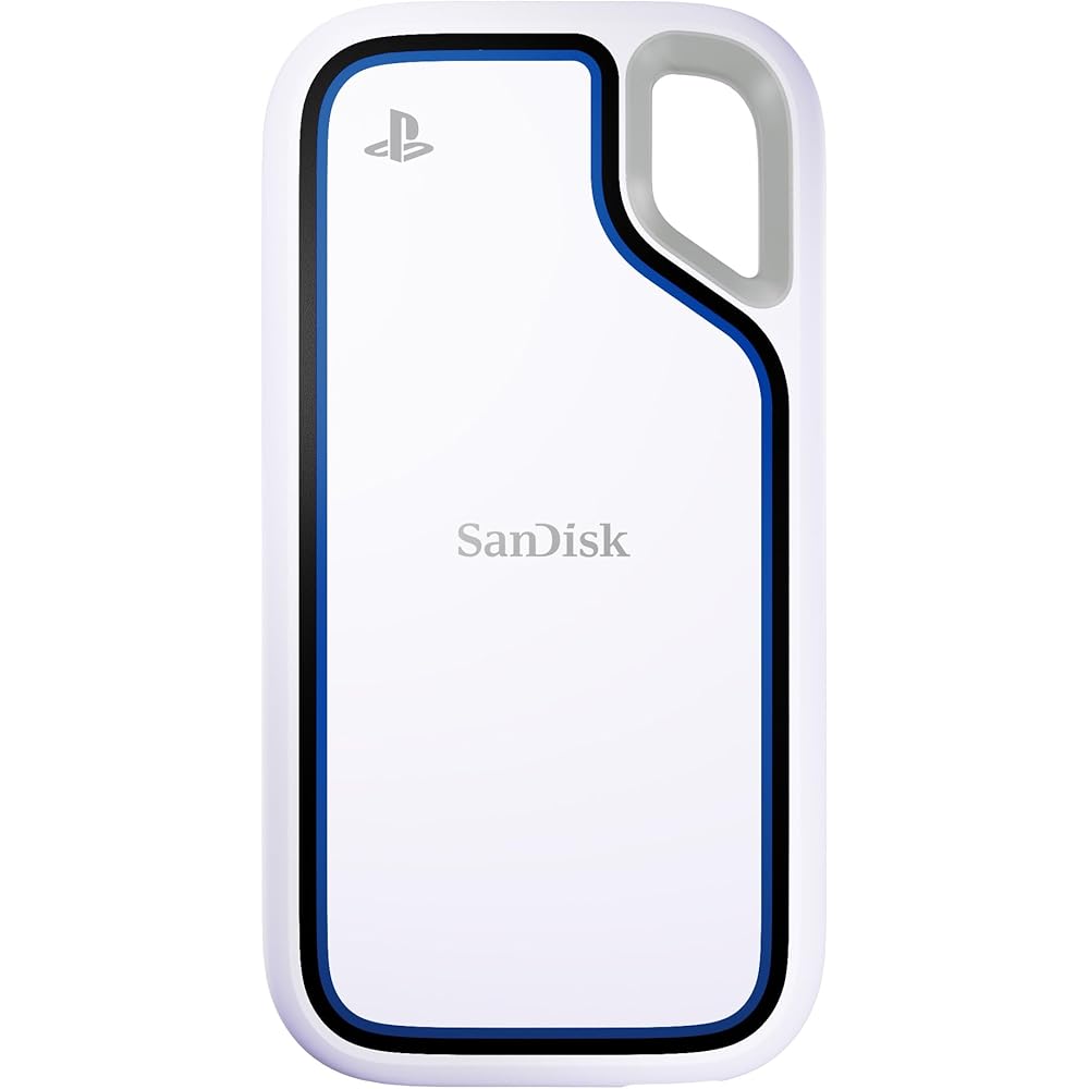 SanDisk 2TB Extreme Portable SSD for PlayStation 5 Console and PC, USB-C, USB 3.2 Gen 2, White - SDSSDE62P-2T00-G25