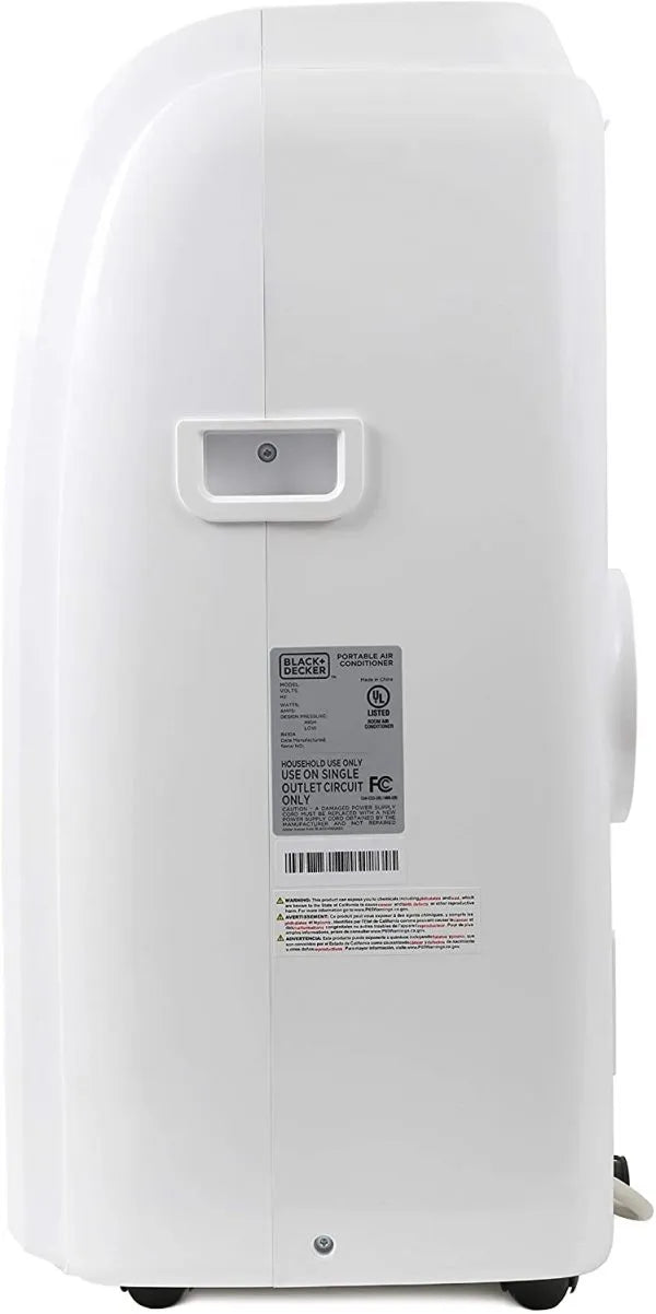 BLACK+DECKER Portable Air Conditioner With Heat, 14,000 BTU, White