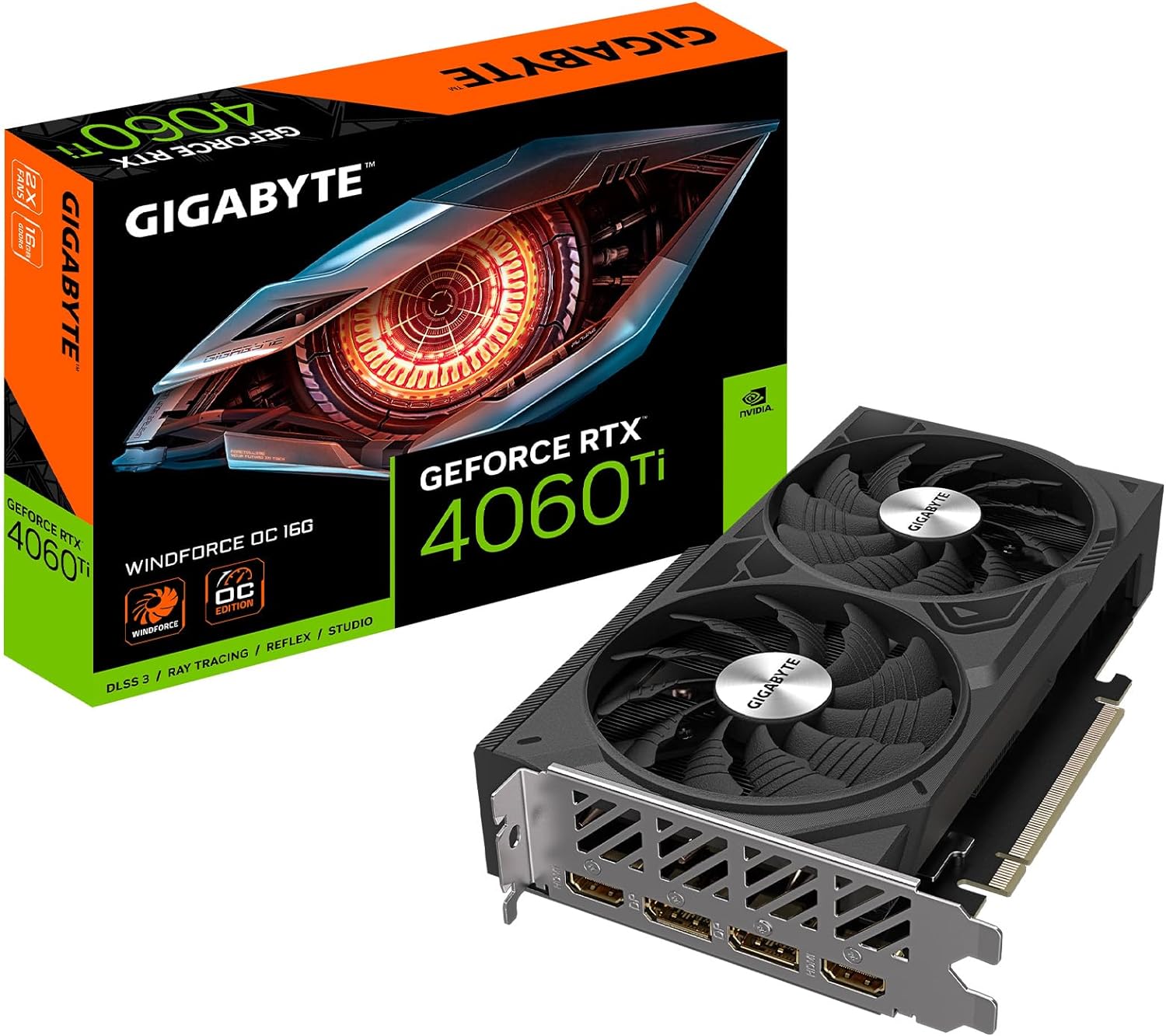 GIGABYTE GeForce RTX 4060 Ti WINDFORCE OC 16GB Graphics Card with DLSS 3 and Ray Tracing