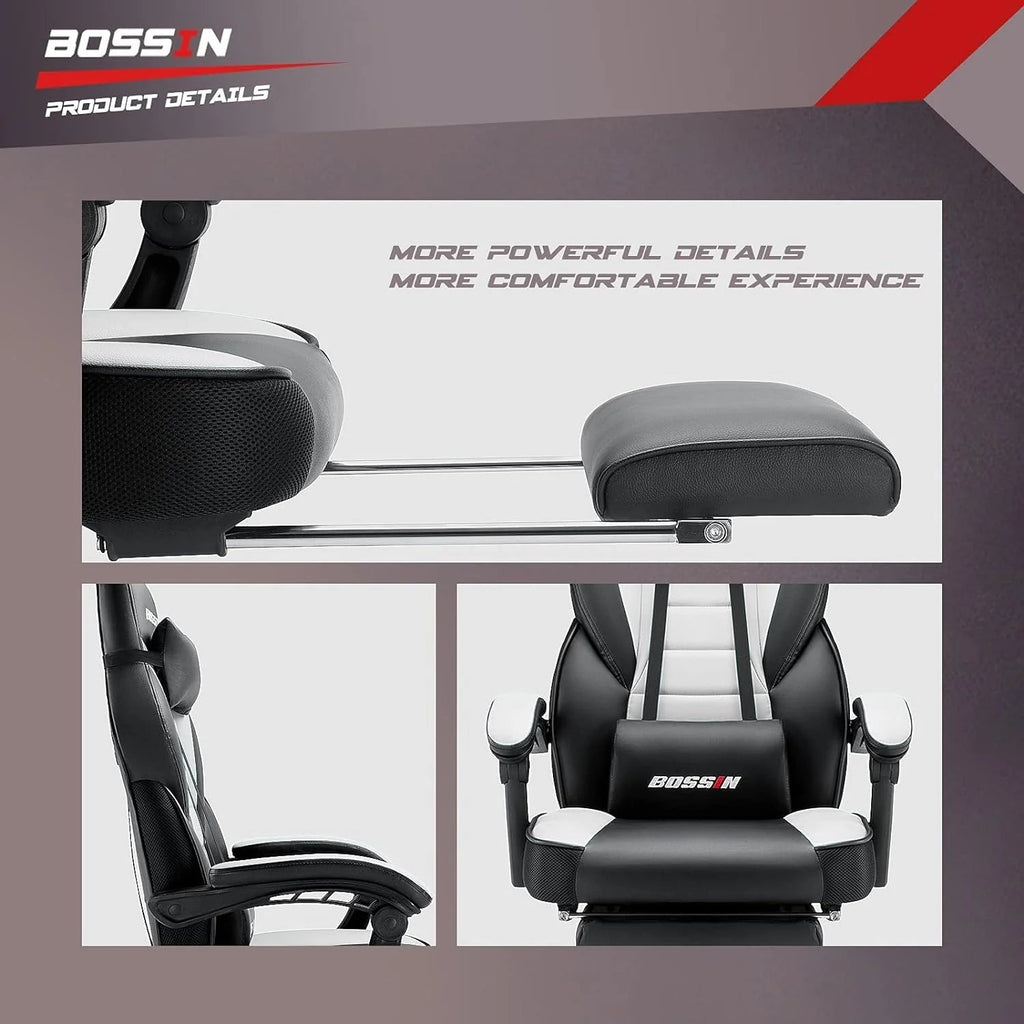 Racing Style Gaming Chair, 300 lbs Big And Tall High Back Computer Chair