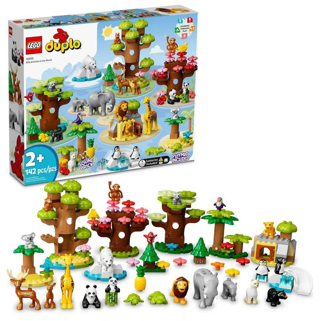 LEGO DUPLO Wild Animals Of The World Building Toy Set, 142 Pieces - 10975