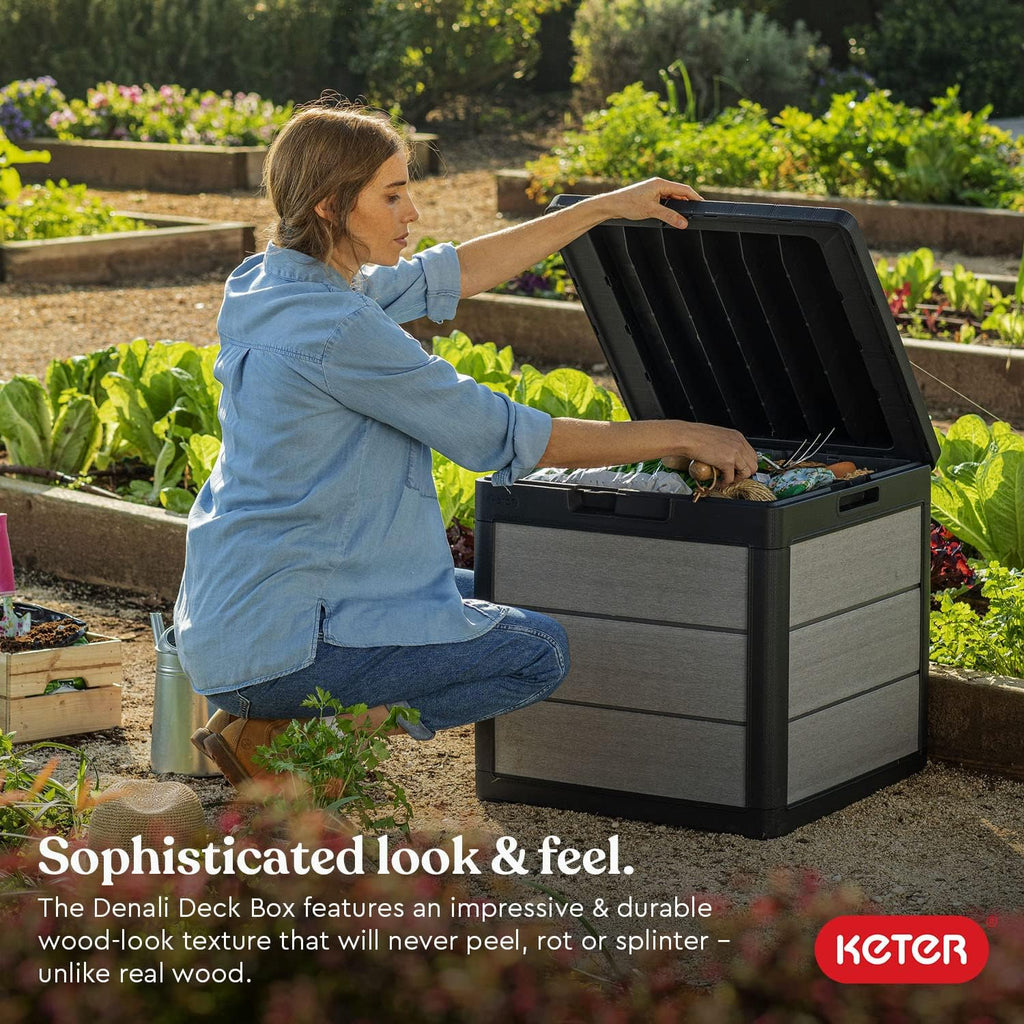 200 Gallon Resin Deck Box, 59.7 in L x 28.5 in W x 35.4 in H