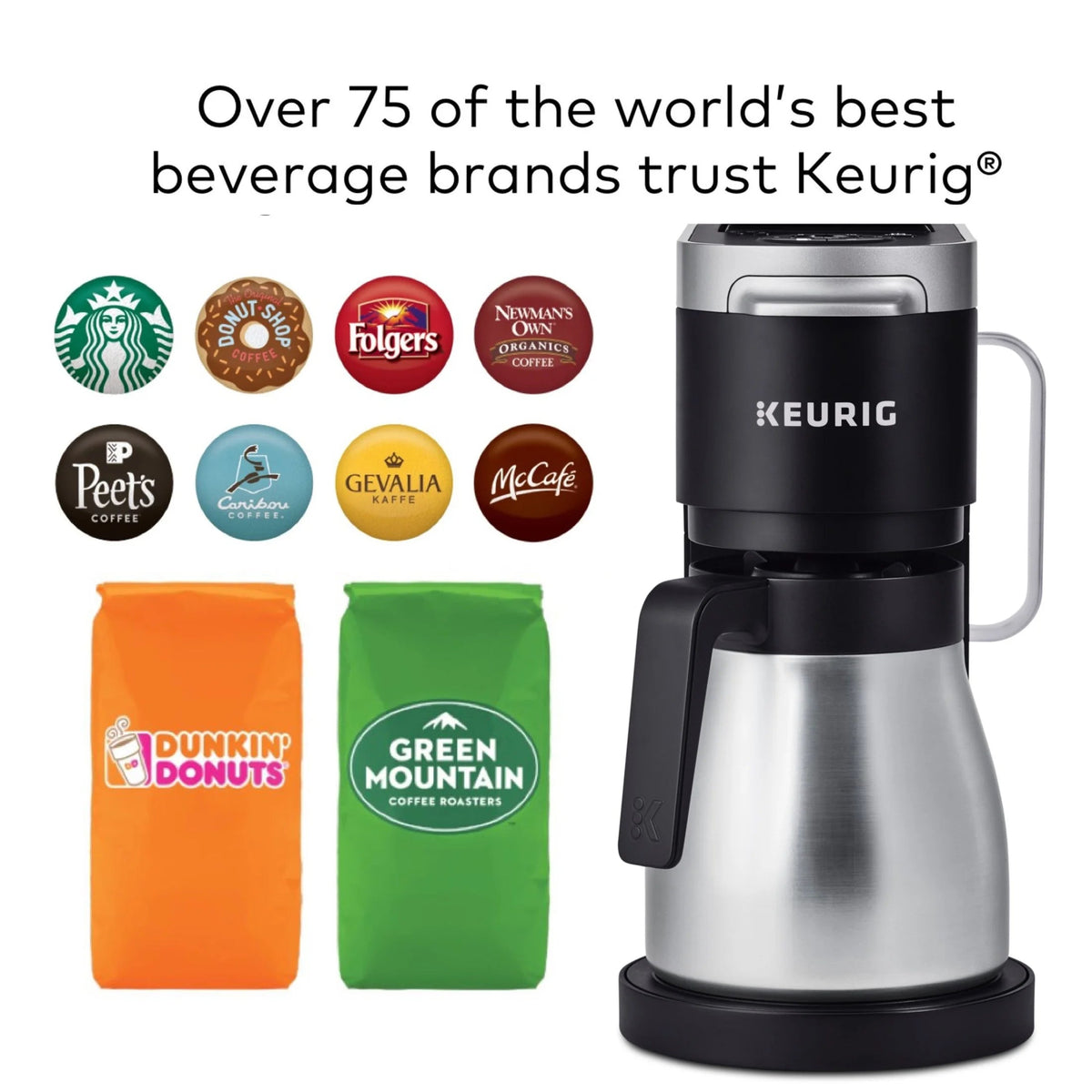 Keurig Single Serve And Carafe Coffee Maker With 12-Cup Thermal Carafe - K-Duo Plus