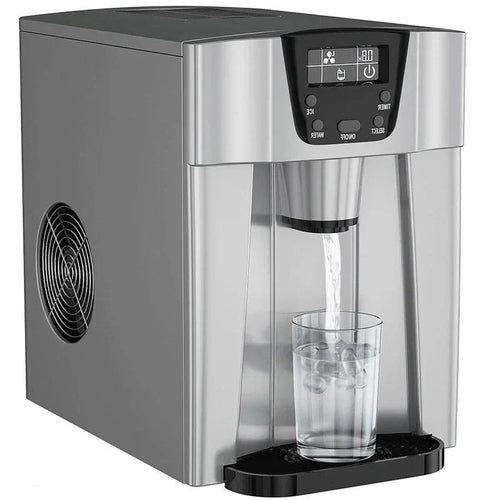 2-in-1 Countertop Ice Maker Water Dispenser, 36 lbs/24H, Black