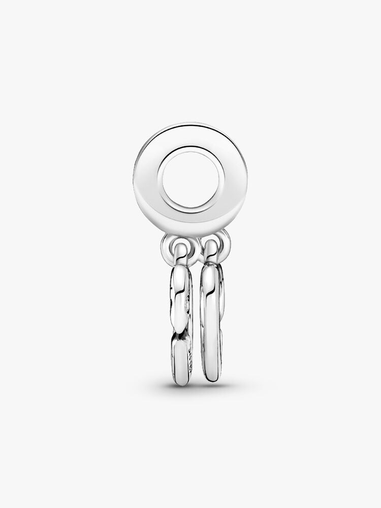 Linked Sister Hearts Split Dangle Charm